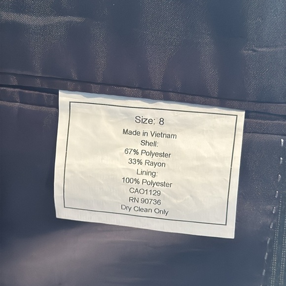 Boys Gray PinStriped Suit Jacket Size 8 Not New - Picture 10 of 16